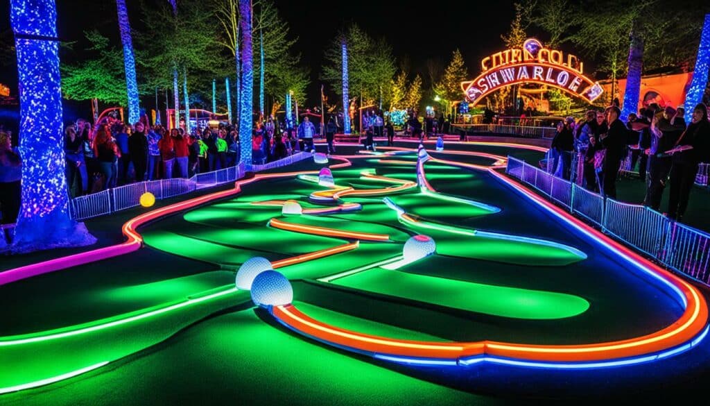 Schwarzlicht Minigolf