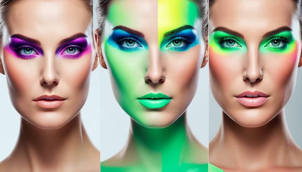 Vergleich Neon Makeup